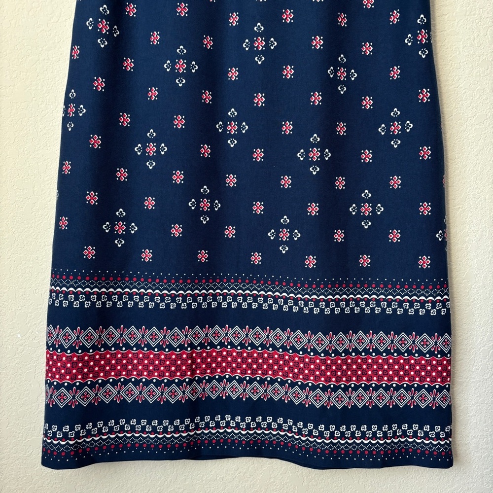 Talbots Printed Split Neck Cotton Shift Dress - image 4